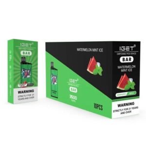 full box IGET Bar Watermelon Mint Ice - bulk Deal