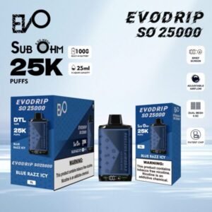 BLUE RAZZ ICY EVODRIP SO25000 DISPOSABLE 5-PACK