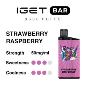 Alternative view of Strawberry Raspberry IGET Bar 3500 Puffs